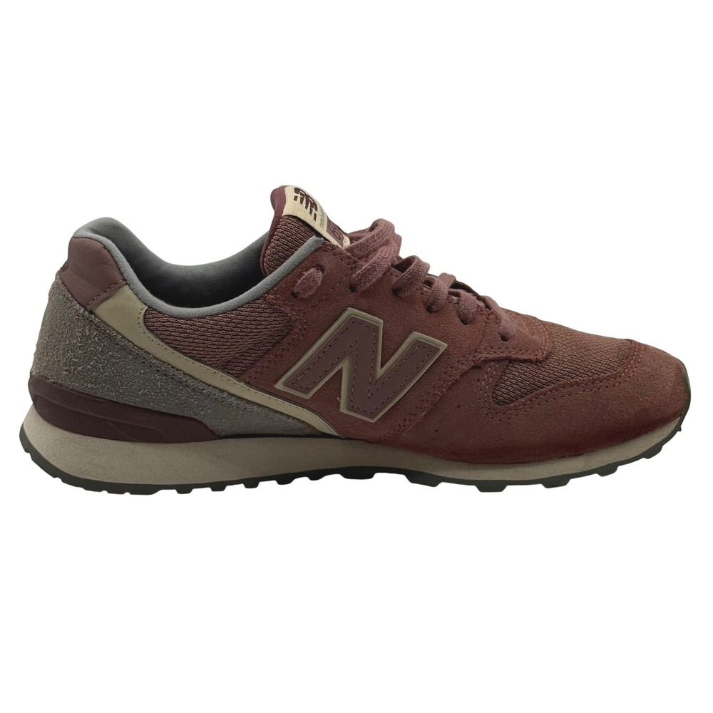 New Balance 696 Womens Burgundy Mauve Suede Mesh Sneakers WL696WSC Size 8.5 - Picture 3 of 8